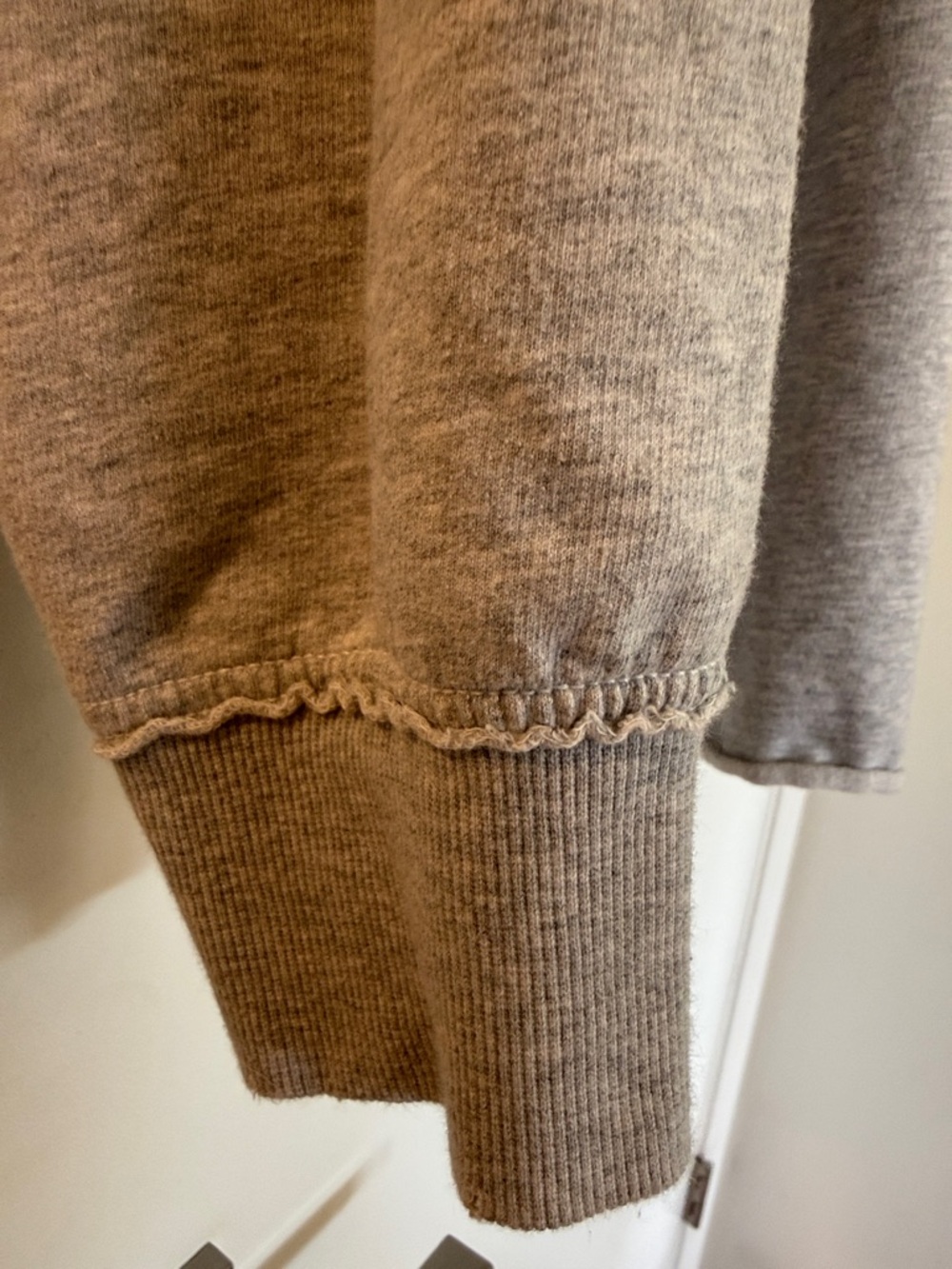 aerie Light Gray Button-Neck Pullover XL - Picture 3 of 5